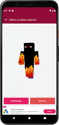 Skin do Athos Para Minecraft android App screenshot 0