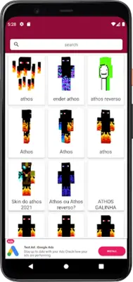 Skin do Athos Para Minecraft android App screenshot 1