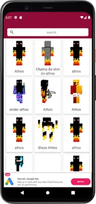 Skin do Athos Para Minecraft android App screenshot 2